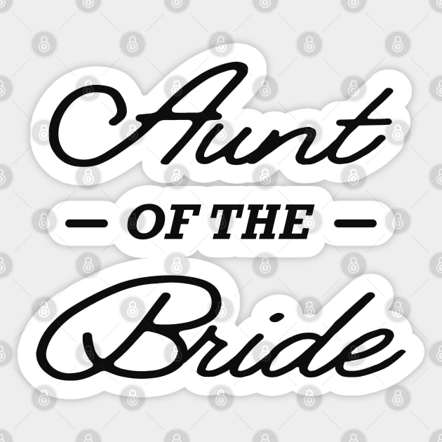 Bride's Aunt - Aunt of the bride Sticker by KC Happy Shop